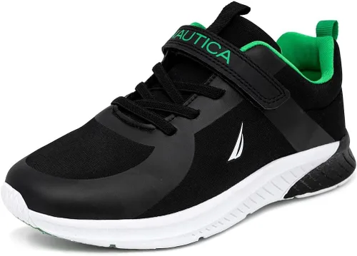 Nautica Tenis deportivos para niños y jóvenes, con diseño elástico de una sola correa, tallas para niños pequeños y grandes, rendimiento y estilo