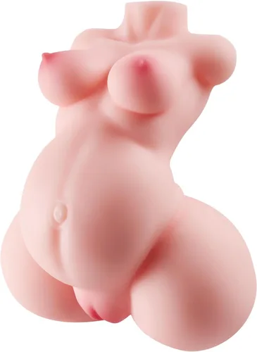 Muñeca sexual embarazada de 1.6 libras, mini masturbador masculino, coño de bolsillo pequeño con canales de culo de coño realista 3D duales, muñecas