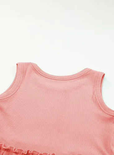 Miniatura 6 de blibean Vestido de verano sin mangas para niñas, trajes cómodos talla 4-13 años