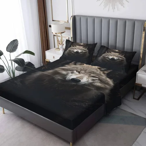 Miniatura 20 de Juego de sábanas tamaño individual: sábanas y fundas de almohada, sábanas y fundas de almohada, microfibra suave y bolsillo profundo y patrón sin