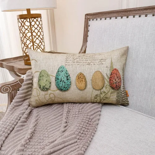 Miniatura 2 de CC1892 - Funda de almohada con diseño de nido de pájaros, 18 x 18 pulgadas, decoración de primavera de Pascua