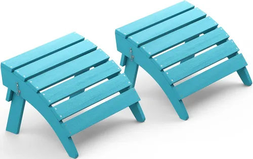 Miniatura 14 de Otomano plegable Adirondack de SERWALL, reposapiés Adirondack sin ensamblaje, marrón