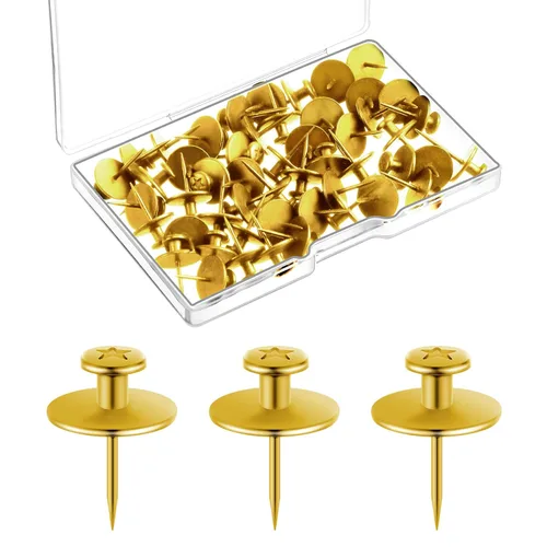 Ganchos de pared para colgar fotos, ganchos de pared de doble cabeza, ganchos para colgar fotos, clavos, ganchos pequeños para colgar fotos, Oro