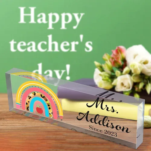 Miniatura 6 de Placa de nombre personalizada para escritorio de profesor para aula, placa de identificación personalizada para escritorios, placa de escritorio