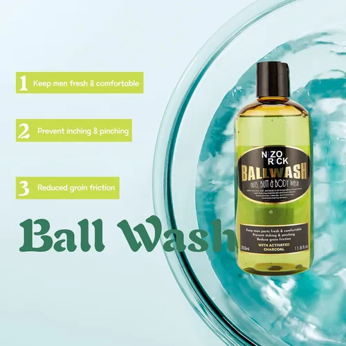 Miniatura 4 de Desodorante de bolas para hombres, kit de lavado de bolas para hombre, loción de lavado de bolas natural y orgánica+spray desodorante de bolas+crema