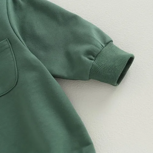 Miniatura 6 de Ehfomius Mameluco de manga larga para bebé niño y niña, con bolsillo, ropa de otoño e invierno