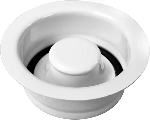 Miniatura 9 de Westbrass D2165-50 Colador de cesta de cocina grande estilo poste con brida de eliminación de residuos y tapón, capa en polvo blanco Blanco