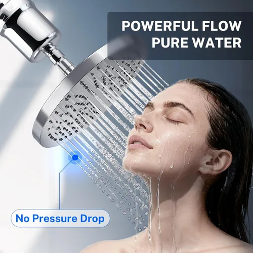 Miniatura 8 de iSpring Filtro de ducha de alto rendimiento de 33 etapas, filtro universal de cabezal de ducha para agua dura, 99% de eliminación de metales