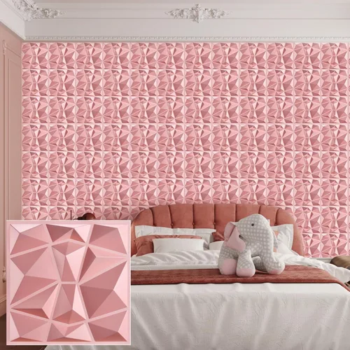 Miniatura 17 de Heikki Paquete de 30 Paneles de Pared 3D para Decoración de Pared Interior, Paneles de Pared con Textura de Flores de PVC para Sala de Estar
