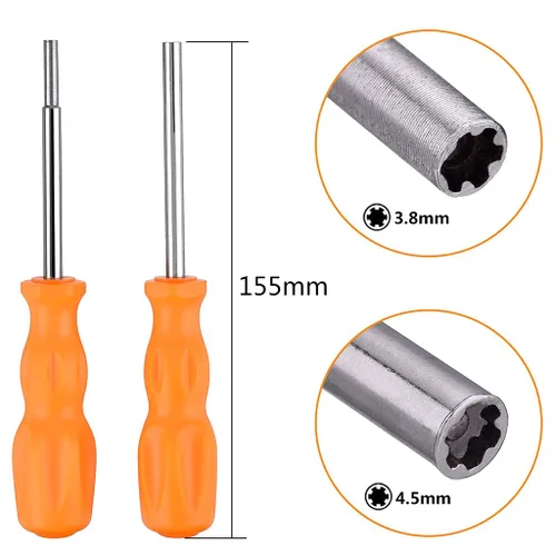 Miniatura 4 de Broca de herramienta de destornillador de seguridad de 0.150 in + 0.177 in Gamebit para N-GC N-ES N-64 S-NES Cartucho de juego