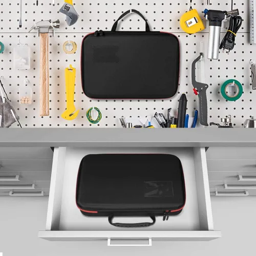 Miniatura 7 de Estuche organizador y soporte de almacenamiento de baterías con probador, bolsa de transporte impermeable, caja de seguridad