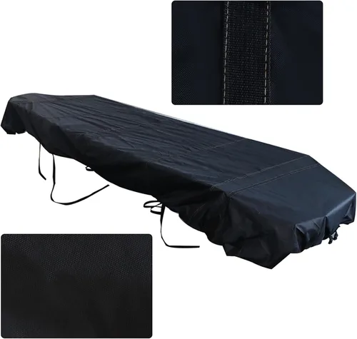 Miniatura 3 de Funda de repuesto para lanchas Jon Boats de 14 pies, resistente, grado marino, remolcable, color negro