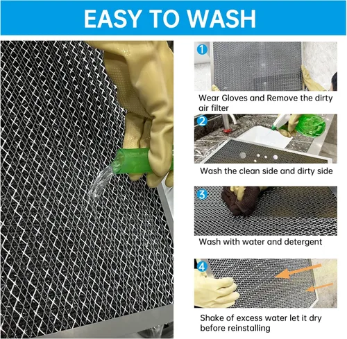Miniatura 6 de UBeesize 20x25x1 Filtro de aire electrostático reutilizable para HVAC y aire acondicionado, filtro para estufa, MERV 8, lavable, dura toda la vida