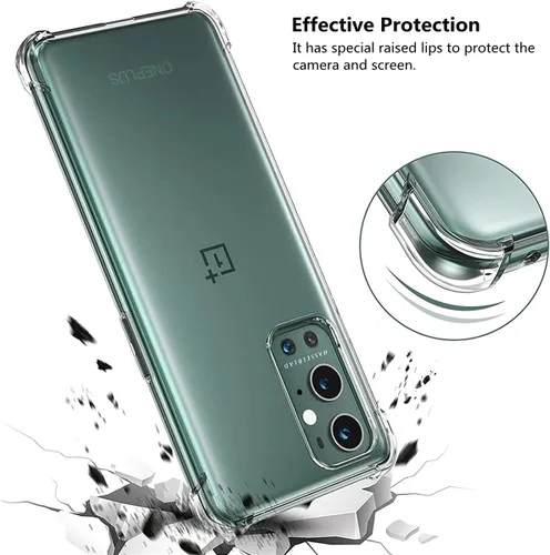 Miniatura 4 de iCoverCase Funda transparente para OnePlus 9 5G [compatible con versiones NA y de la UE], funda protectora de esquina a prueba de golpes, funda