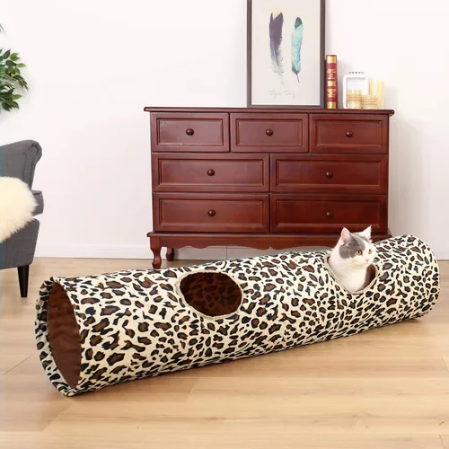 Miniatura 7 de PAWZ Road Túnel plegable XL para gatos gordos y conejos – Túnel de juego extra ancho para mascotas de 51 x 12 pulgadas con diámetro de 12 pulgadas