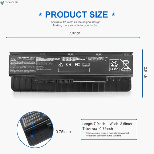 Miniatura 4 de DMKAOLLK A32N1405 A32LI9H - Batería para portátil Asus GL551 GL551J GL551JW GL551JW-DS71 GL551JW-DS74 GL551J-EH74 G551 G551J G551JM GL771J G771 G777