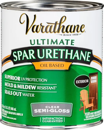Uretano de metano Varathane de Rust-Oleum, para el aire libre basado en aceite transparente clásico, cantidad: 1 cuarto de galón, 9441H Semi