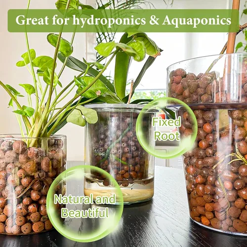 Miniatura 6 de Legigo 19 LBS de guijarros de arcilla Leca orgánicos para plantas, bolas de Leca 100% naturales de 4mm-16mm para plantas de interior, guijarros