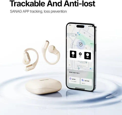 Miniatura 8 de Sanag Auriculares inalámbricos Bluetooth 5.3 con micrófono ENC, los mejores auriculares ligeros de conducción de aire, sonido estéreo de alta