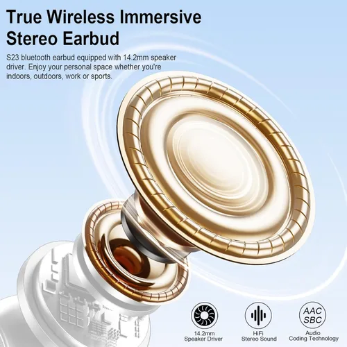 Miniatura 2 de Auriculares inalámbricos, auriculares Bluetooth 5.3 2024 con auriculares estéreo de alta fidelidad con micrófonos ENC con cancelación de ruido