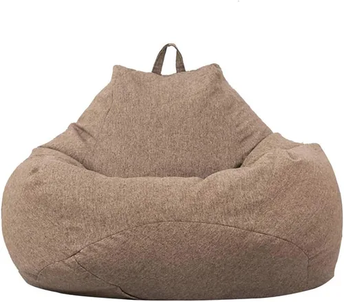 Miniatura 8 de Funda de sofá para silla tipo puf (sin relleno), tumbona perezosa, respaldo alto, bolsa de puf grande de almacenamiento para adultos y niños, sin
