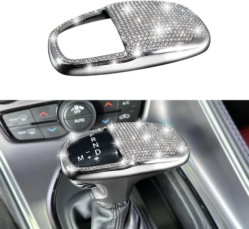 Miniatura 8 de Cubierta de cabeza de perilla de cambio de marcha para accesorios Dodge Charger 2015-2023 Challenger 2015-2024 Durango 2016-2026, inserción