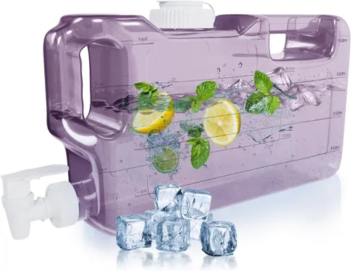 Miniatura 10 de Dispensador de agua para refrigerador HydraFitt de 1.1 galones – Contenedor de agua para refrigerador delgado a prueba de fugas con llave – Jarra