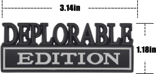 Miniatura 2 de Universal Edición Deplorable Emblema Adhesivo de Reemplazo para Coche, Camioneta, SUV Compatible con Ford F150 Jeep Dodger Chevrolet Emblema