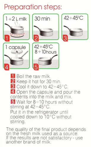 Miniatura 6 de Cultivo búlgaro Bio Yogurt Starter - orgánico, hecho en casa - 10 cápsulas por 20 litros