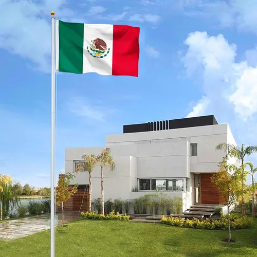 Miniatura 6 de Bandera de México de 3 x 5 pies para exteriores, nailon resistente, rayas cosidas, a prueba de decoloración, de larga duración, bandera nacional