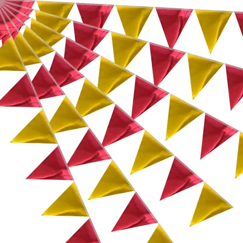 Miniatura 24 de Banderín de camuflaje de 49 pies, banderas triangulares de camuflaje del ejército para decoraciones de fiesta de cumpleaños