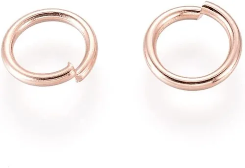 Miniatura 46 de HDSupplies 100 piezas - 4mm de argollas de acero inoxidable 304 de tono negro - Calibre 22 (espesor de 0.6mm)