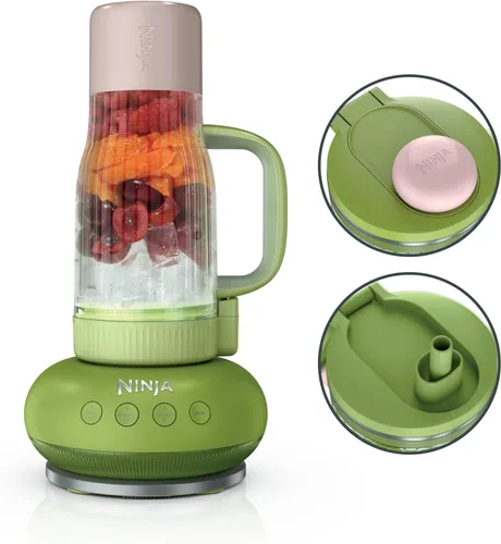 Miniatura 12 de Ninja Blendboss™ Licuadora personal para batidos y bebidas congeladas Taza de viaje de 26 oz con tapa a prueba de fugas, boquilla para beber