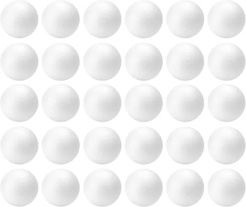 Miniatura 10 de Crafjie Bolas de espuma para manualidades de 3 pulgadas de diámetro, paquete de 15 bolas de espuma de poliestireno suave, para decoración del hogar
