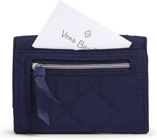 Miniatura 2 de Vera Bradley Cartera compacta Riley de sarga para mujer con protección RFID