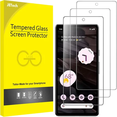 Miniatura 12 de JETech Protector de pantalla para Google Pixel 7, película de vidrio templado con herramienta de fácil instalación, compatible con huellas