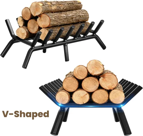 Miniatura 5 de Rejilla de hierro forjado para chimenea de interior de 3/4 pulgadas de acero macizo para uso en exteriores. Herramientas para crear un fuego