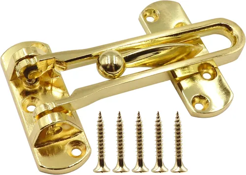 Miniatura 6 de LBY Paquete de 2 cerraduras de puerta de barra oscilante resistente, cerradura de seguridad antirrobo en forma de U, cerradura de puerta de Oro