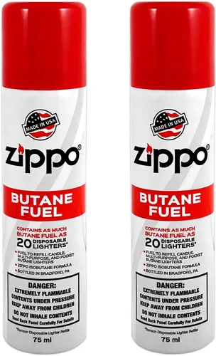 Zippo Recarga de Combustible de Butano – Premium de Alta Pureza para Encendedores, Antorchas e Insertos – Combustión Limpia, Llama Constante,