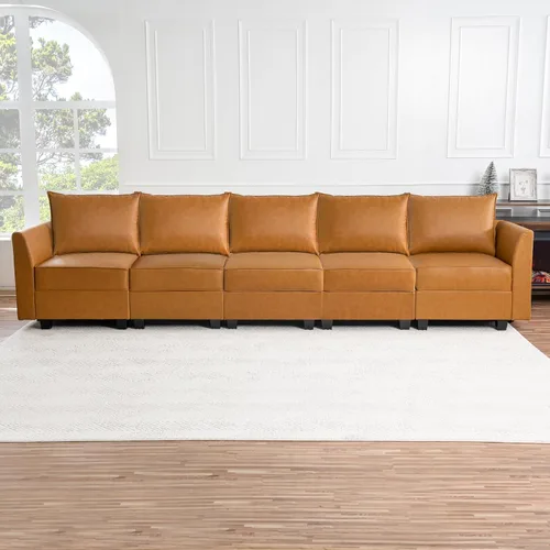 Miniatura 11 de Naomi Home Elizabeth - Sofá modular modular convertible en forma de U con diván de gran tamaño, para sala de estar grande, sofá seccional