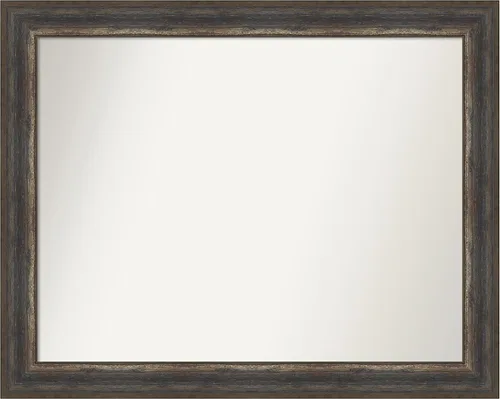 Miniatura 225 de Amanti Art Espejo de baño marrón para sobre el fregadero, 25 x 25 pulgadas, hecho a medida, espejo de tocador cuadrado marrón medio, marco de madera