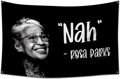 Eksent Rosa Parks - Tapiz de bandera Nah (3 x 5 pies, resistente, poliéster 150D duradero), ojales de latón para dormitorio universitario y cueva de