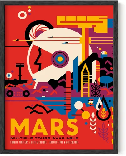 Miniatura 45 de HAUS AND HUES Póster espacial vintage – Visiones del futuro arte de la NASA, impresiones JPL, sin marco, 12 x 16 pulgadas Pso