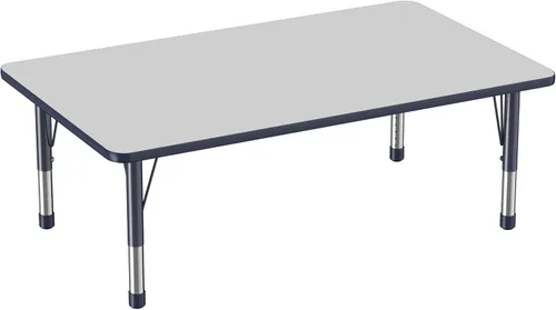 Miniatura 71 de FDP - Mesa rectangular para actividades escolares y aulas (24 x 36 pulgadas), patas gruesas para niños pequeños, altura ajustable de 15 a 24