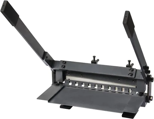 Miniatura 5 de KAKA INDUSTRIAL Tijeras de metal, cizalla de mano de banco de 12 pulgadas, cortador de metal para hoja, placa de acero, capacidad de corte de 12 x