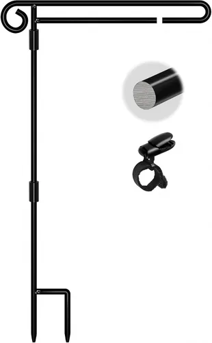 Miniatura 16 de HOOSUN Soporte para Bandera de Jardín, Soporte de Hierro Forjado para Bandera de Patio, Soporte Perfecto para Banderas de Jardín de 12.5x18