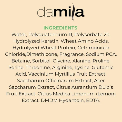 Miniatura 7 de damila Acondicionador de queratina sin enjuague para cabello fino, seco, dañado y rizado, desenreda y protege contra el calor, extiende tu