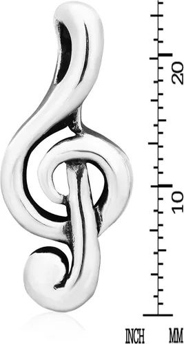 Miniatura 4 de Treble Clef .925Plata Esterlina Musical Colgante