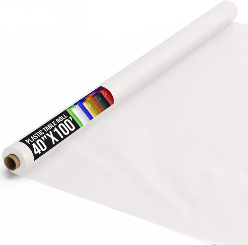 Miniatura 116 de Exquisito rollo de mantel de mesa de plástico aqua de Party Solids 4 piezas 40" X 300' Rollo de mantel de mesa de plástico - Rollos de mantel