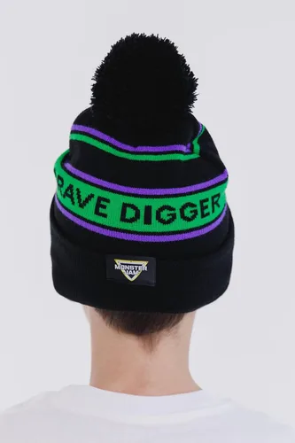 Miniatura 3 de Monster Jam Grave Digger - Gorro de invierno para recién nacido, color verde, talla única